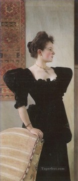 ギュスターヴ・クリムト Painting - マリー・ブルーニグ・グスタフ・クリムトの肖像